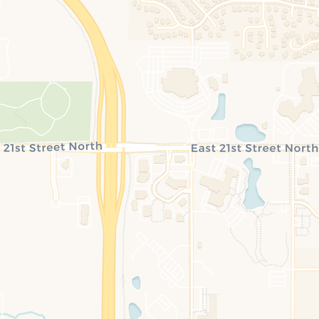 Map showing PHW Wichita at 12115 E 21st St N